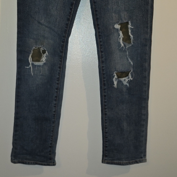 Old Navy Kids Dark Blue Distressed Jeans - Picture 4 of 8